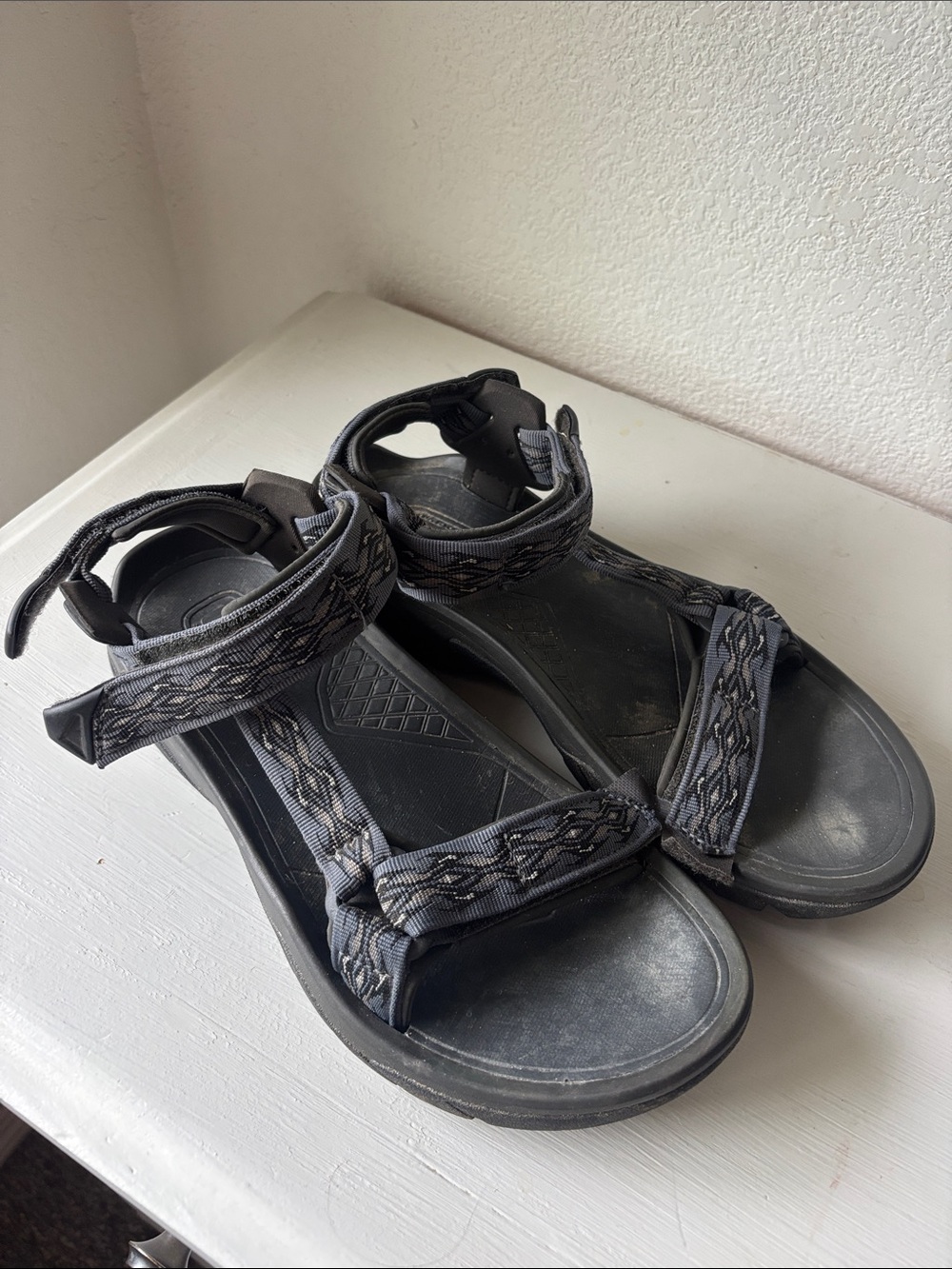 Teva Black Gray Adjustable Strap Sport Sandals